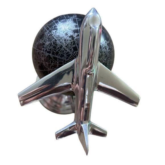 Aluminum Jet Airplane Black Globe - Picture 6 of 7
